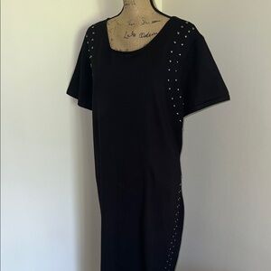 Elegant Black Studded Ashley Stewart Dress